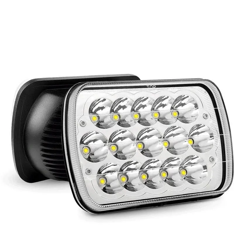 2PCS 45W 7x6 Rectangle LED Headlights Hi/Lo Beam