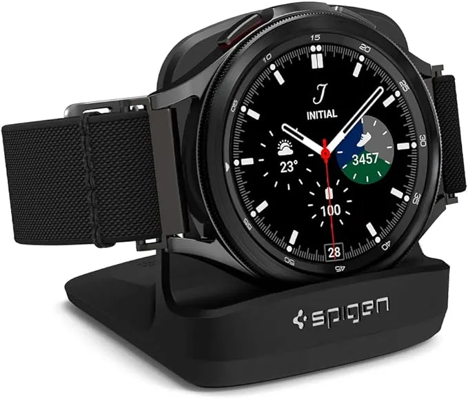 Spigen S352 Designed for Galaxy Watch FE Stand/Galaxy Watch 4 Stand/Galaxy Watch 4 Classic Stand/Galaxy Watch 3 Stand/Galaxy Watch Active Stand - Black