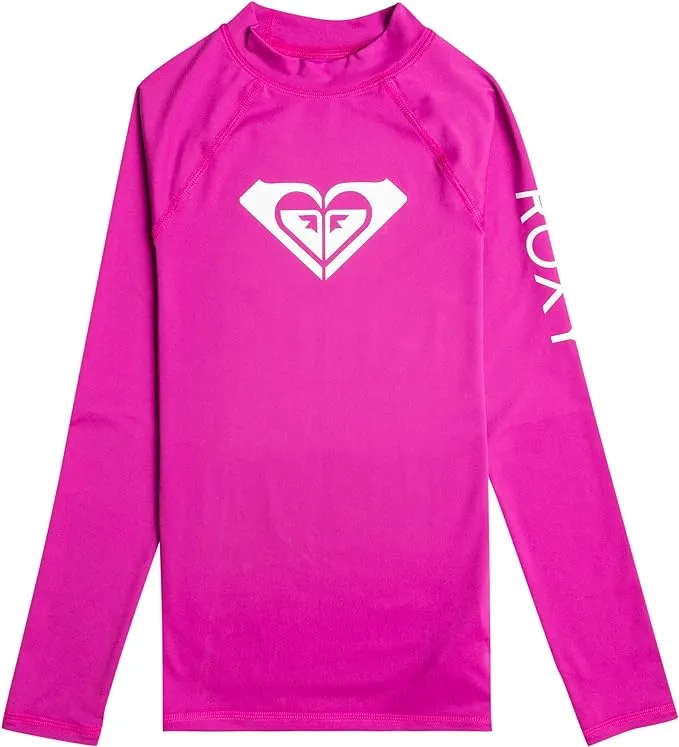 Roxy Girls' Whole Hearted Long Sleeve Rashguard Surf Shirt