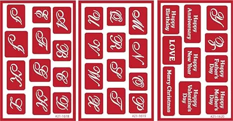 Over 'N' Over Reusable Stencils 5x8 3/Pkg-Alphabet