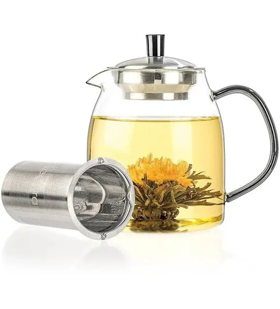 Tealyra Blooming Tea and Glass Teapot Set