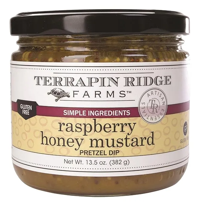 Terrapin Ridge Farms Raspberry Honey Mustard Pretzel Dip – One 14 Ounce Jar