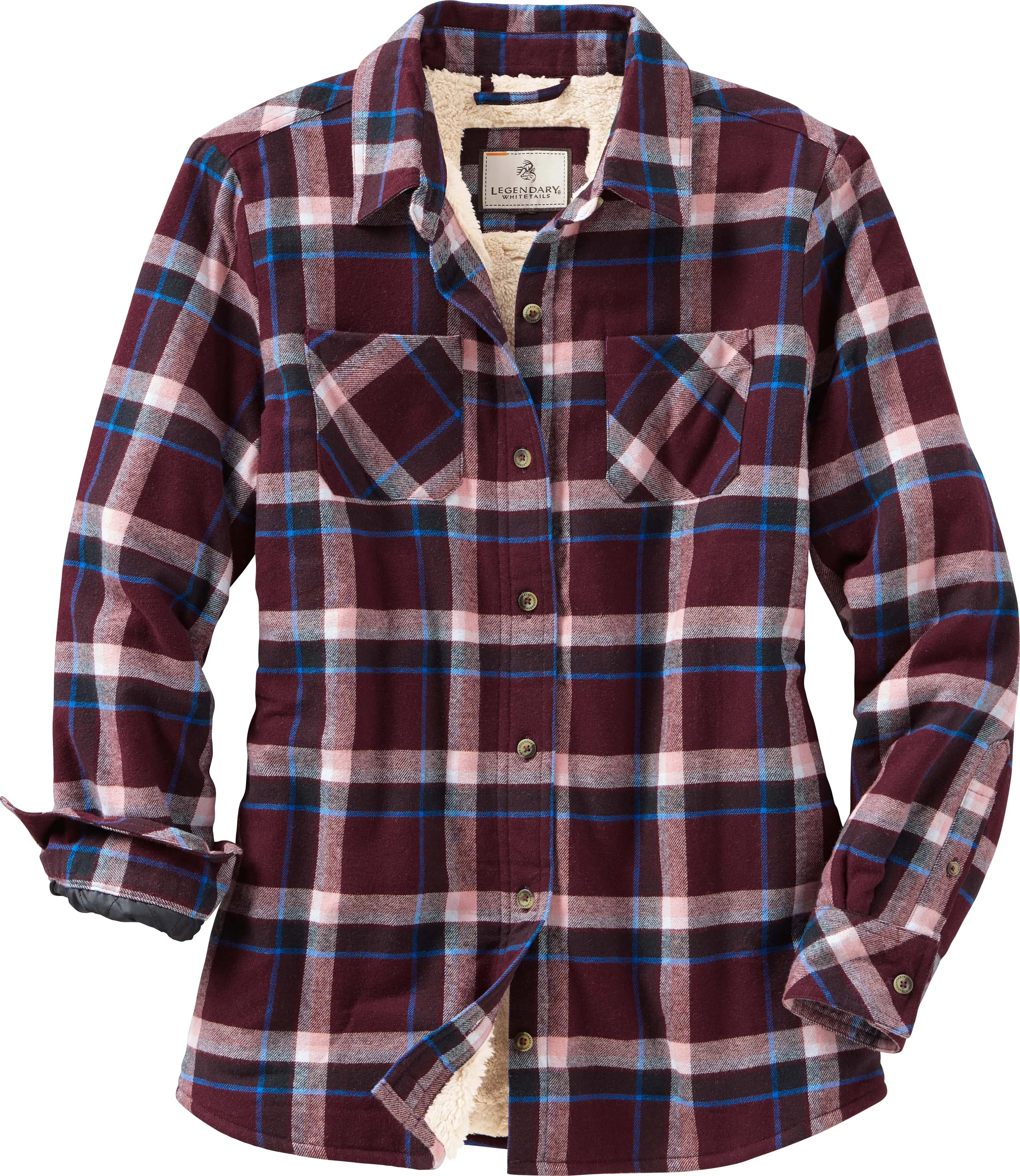 Legendary Whitetails Women's Open Country Sherpa Lined Flannel Shirt Jacket