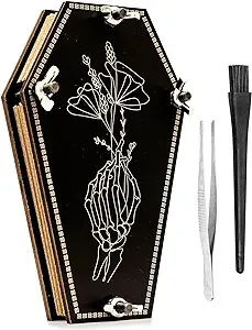 KICO Coffin Flower Press Set - DIY Craft Kits for Making Pressed Flowers - Dried Floral Art Beginner Bundle for Kids & Adults - Plant Preservation Supplies, Scrapbooking Accessories - 6.74x4x1.25