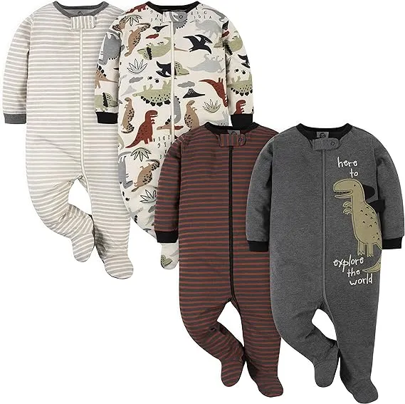 Gerber Baby Boy Sleep 'N Play Footed Pajamas 4-Pack