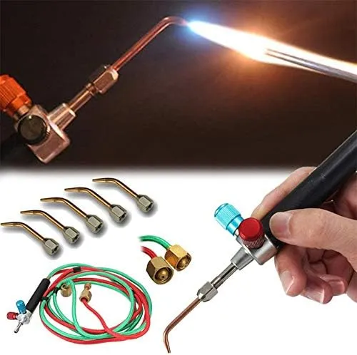 Jewelry Jewelers Micro Mini Gas Little Torch Welding Gun Soldering w/ 5 Tips Kit