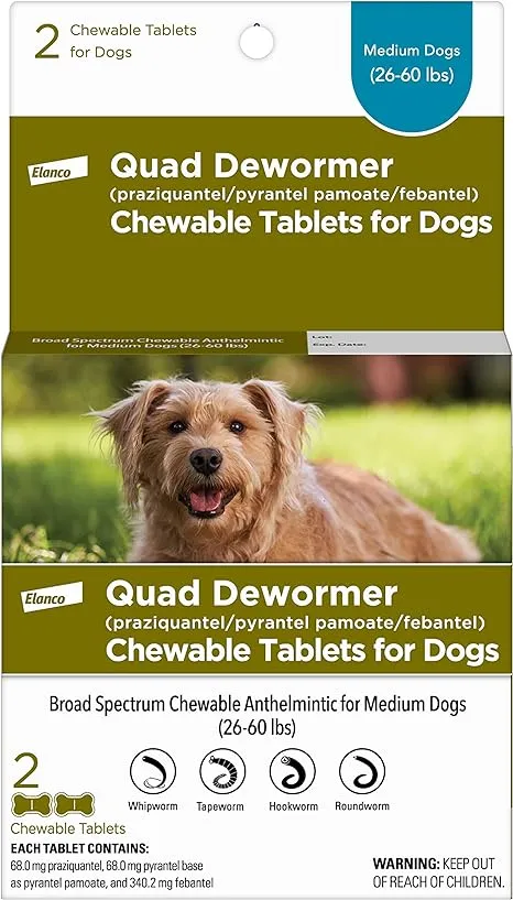 Quad Dewormer for Medium Dogs