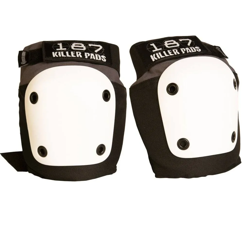 187 Killer Pads Fly Knee Pad, Grey/White, Large