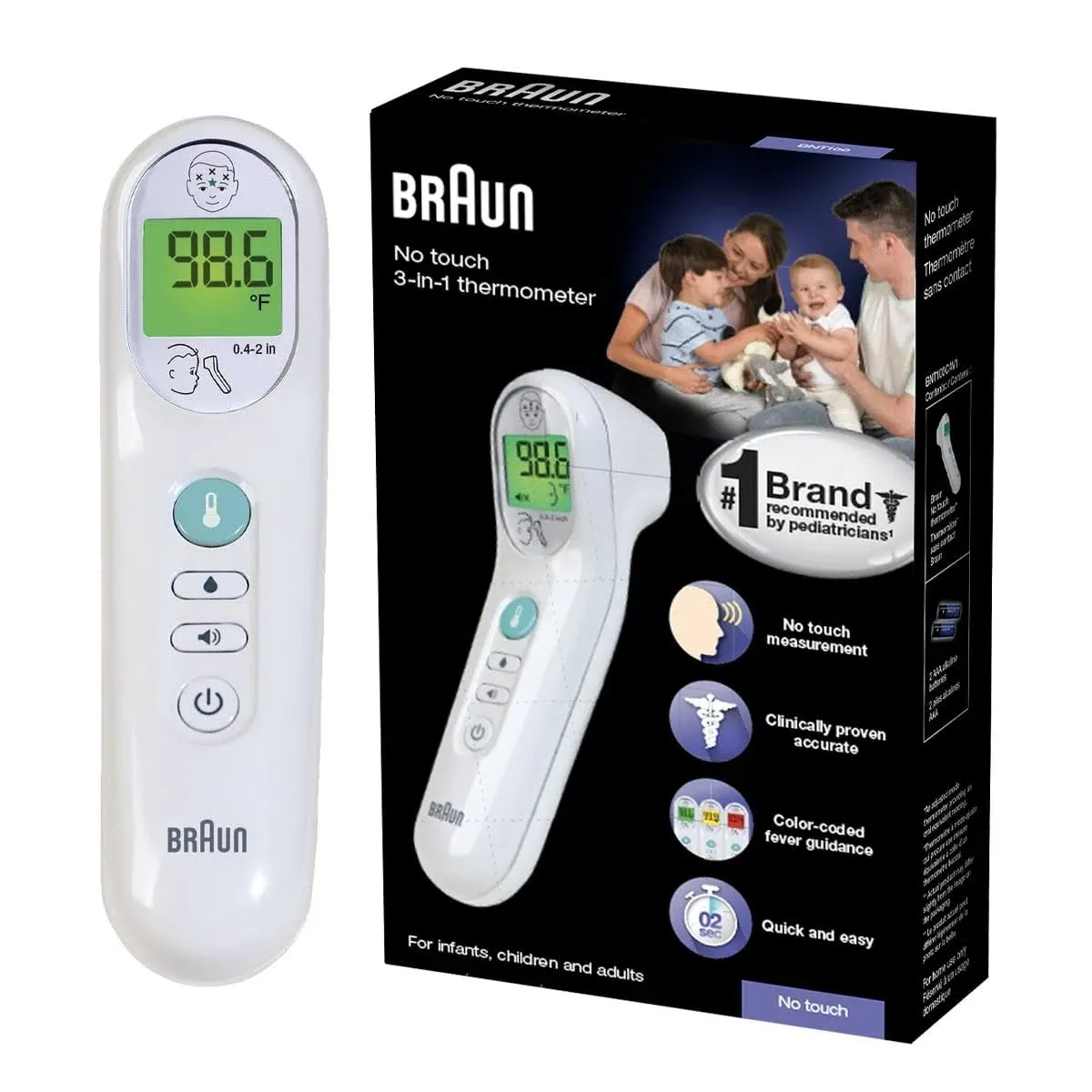 Braun No Touch 3-in-1 Thermometer