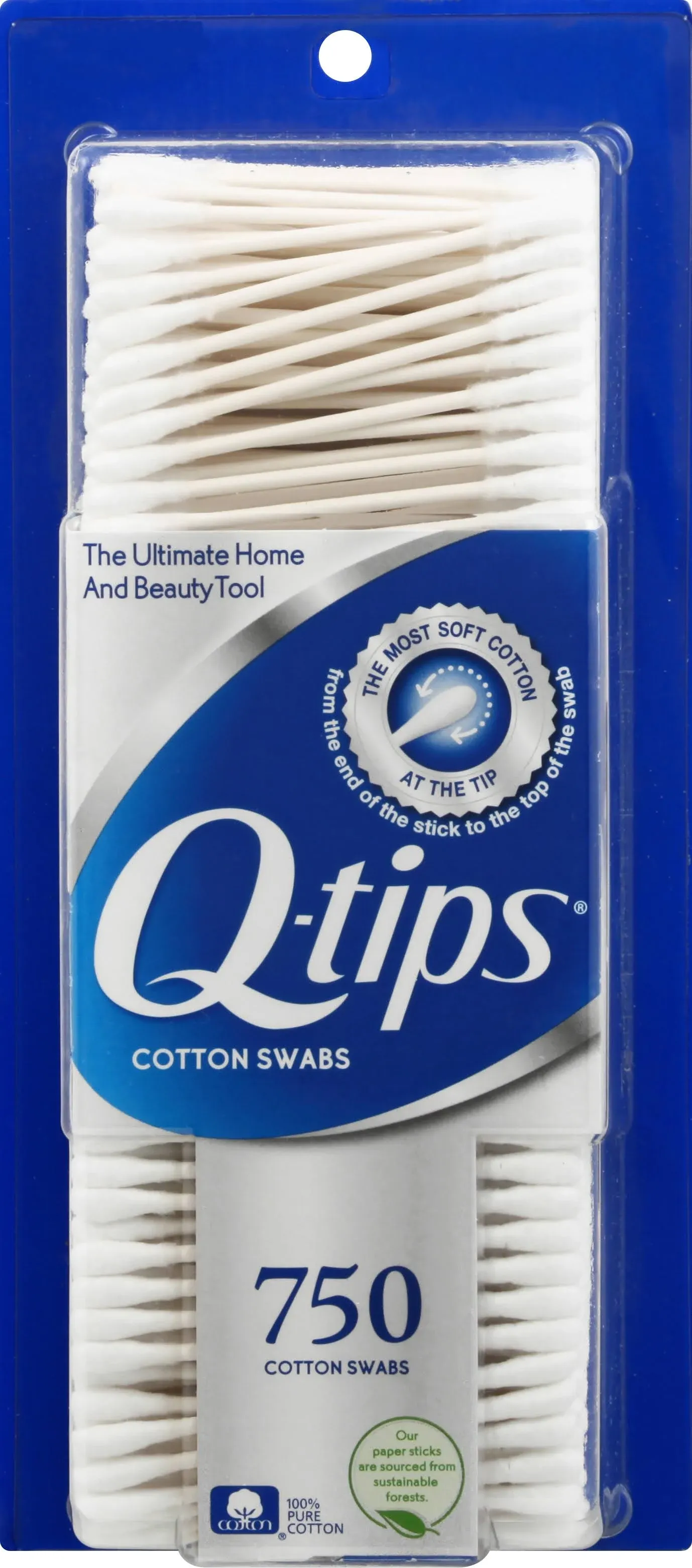 Q Tips Cotton Swabs - 750 cotton swabs