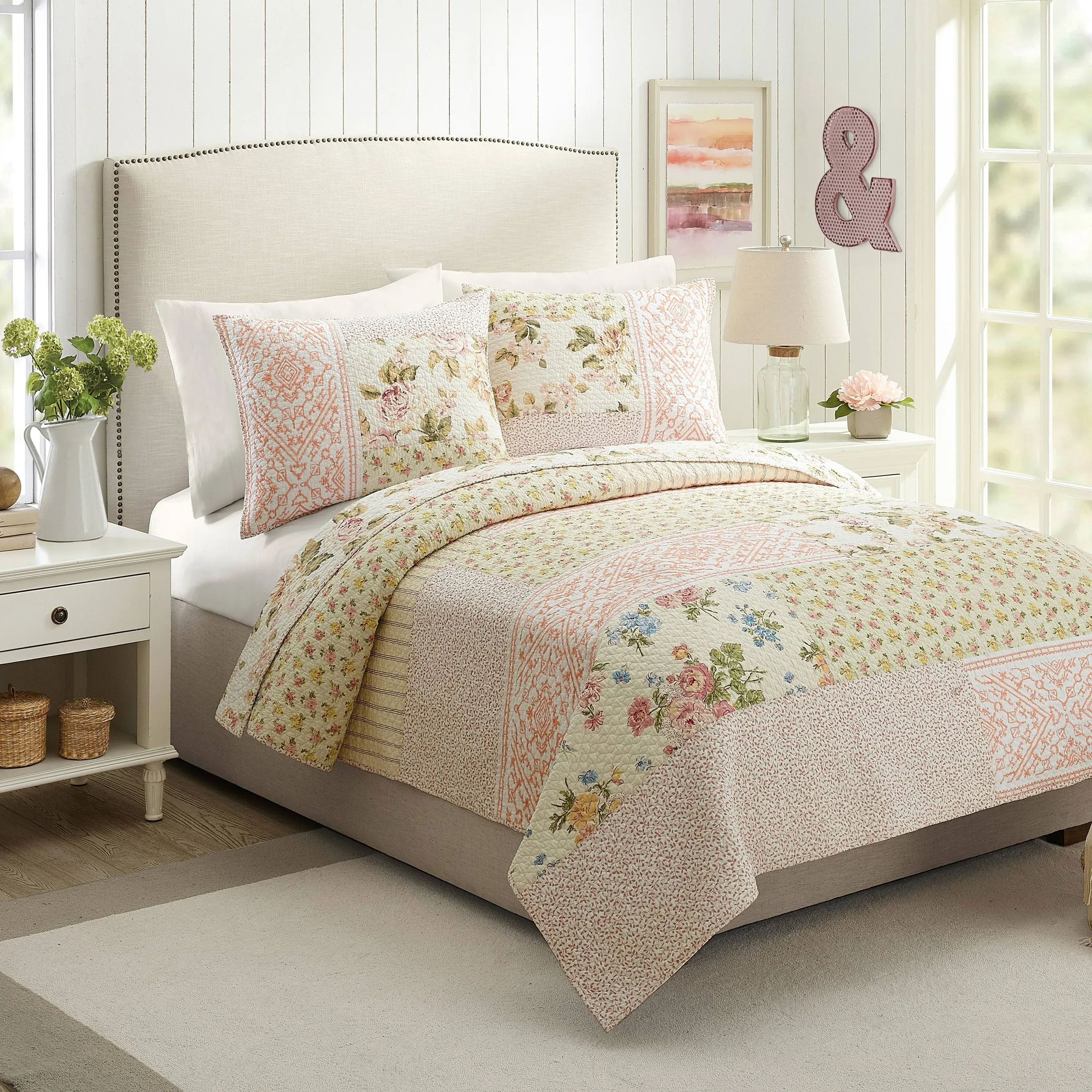 Full/Queen Sweet Blooms Quilt Pink - Mary Jane's Home