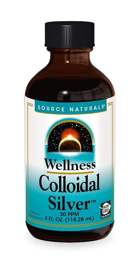 Source Naturals Wellness Colloidal Silver 30 ppm, Supports Physical Well Being* - 4 Fluid oz