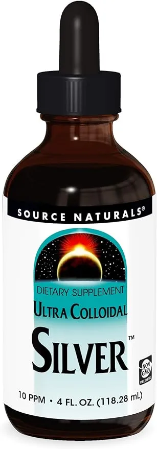 Source Naturals Ultra Colloidal Silver - Liquid Supplement For Immune System Support - 4 oz