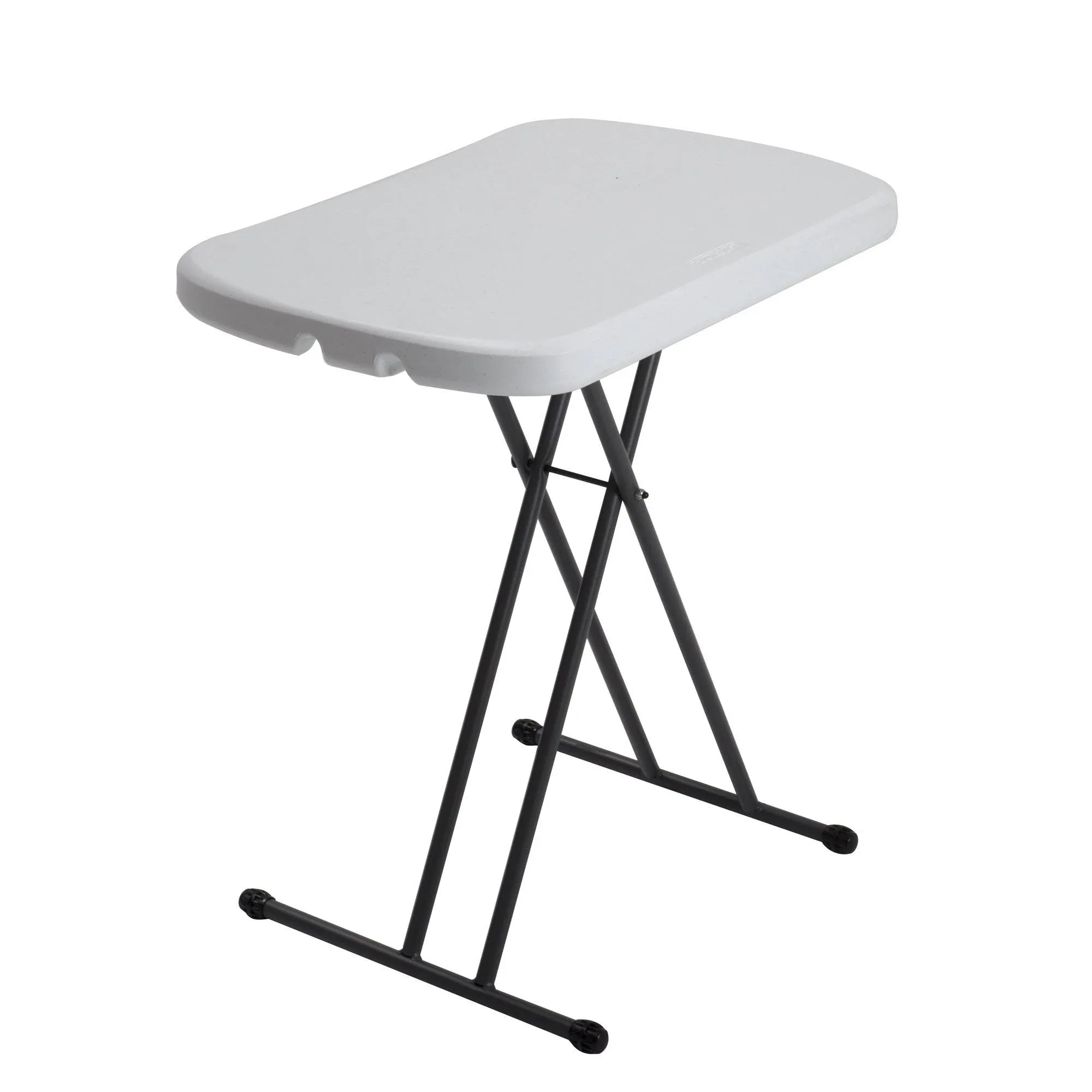 26 inch Rectangle Personal Table, Indoor/Outdoor Light Commercial Grade , White.