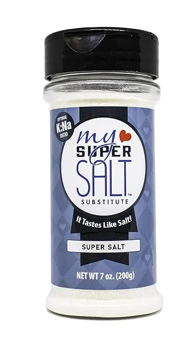 My SUPER SALT Low Sodium Salt Substitute - 85% Less Sodium Than Table Salt - It Looks Like Salt, Cooks Like Salt, Tastes Like Salt!