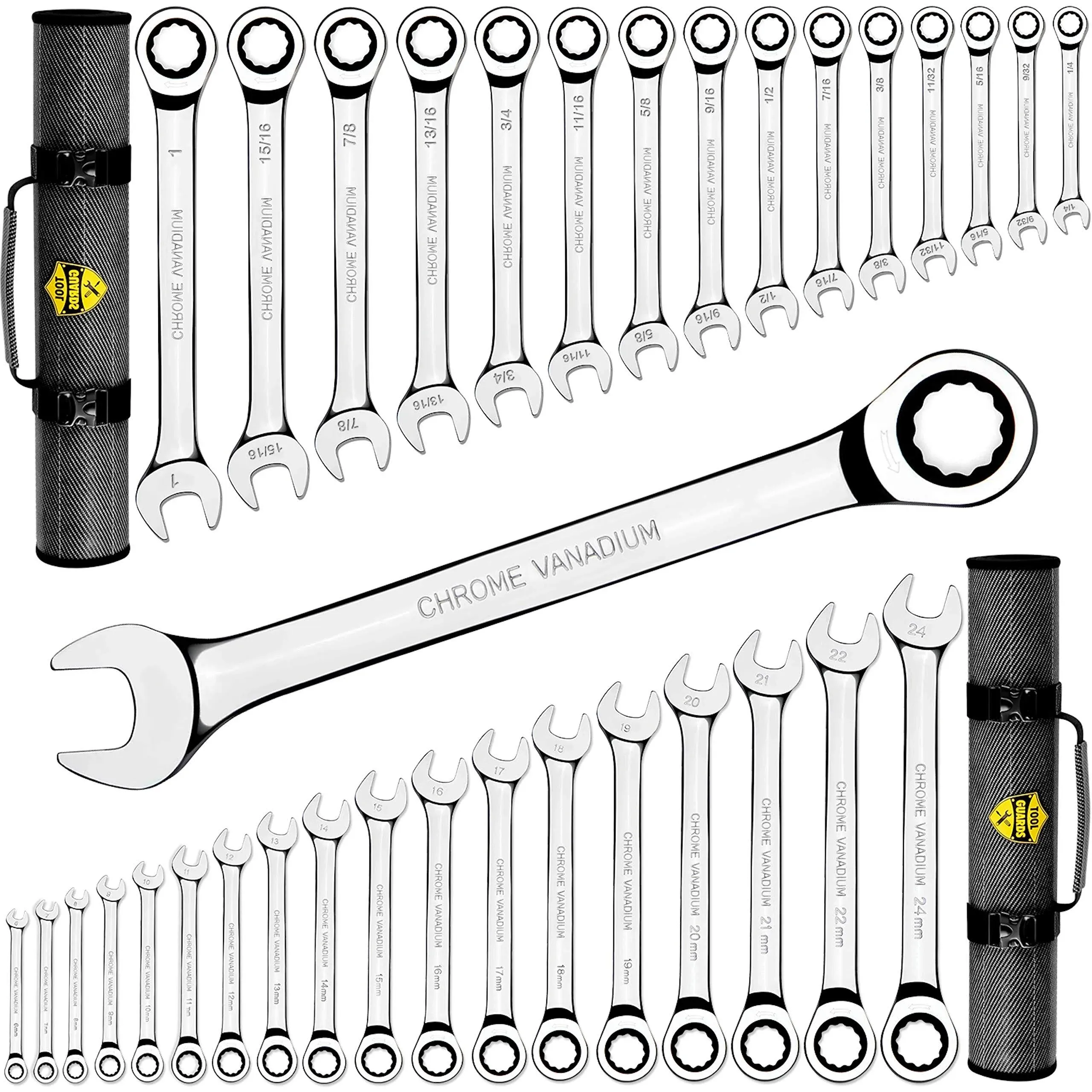 TOOLGUARDS Complete Ratcheting Wrench Set