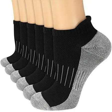 Sooverki Copper Plantar Fasciitis Running Compression Socks (6 Pairs)