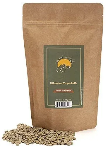 Ethiopian Yirgacheffe Green Unroasted Coffee Beans 1 Pound