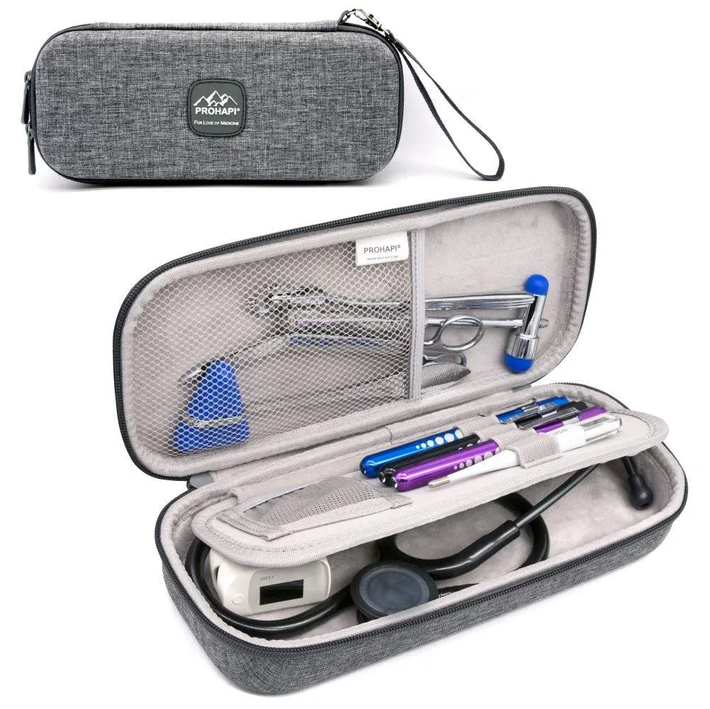 PROHAPI Hard Stethoscope Case, Large Stethoscope Carrying Case with ID Slot ...