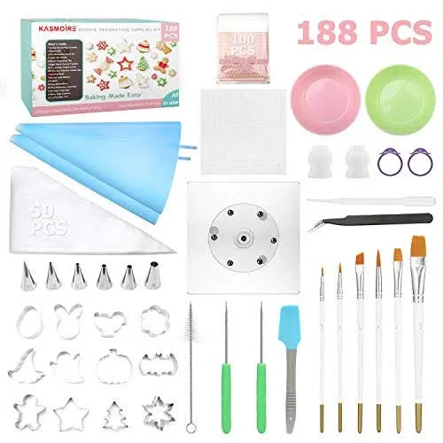 Kasmoire Cookie Decorating Supplies Kit