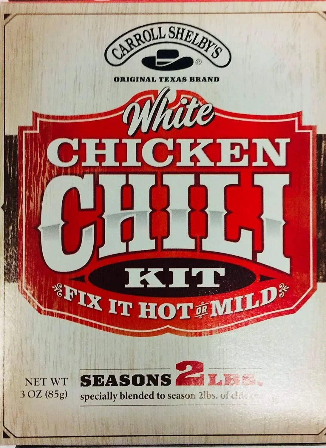 Carroll Shelby White Chicken Chili 3 OZ (Pack of 3)