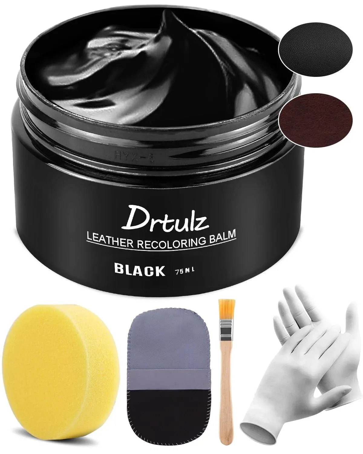 drtulz Black Leather Recoloring Balm, Leather Color Restorer Conditioner, Leather ...