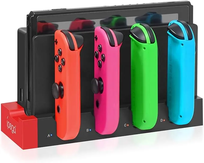 Charging Dock for Nintendo Switch & OLED Model Joycons - Charger Station for up to 7 Joycon Controllers