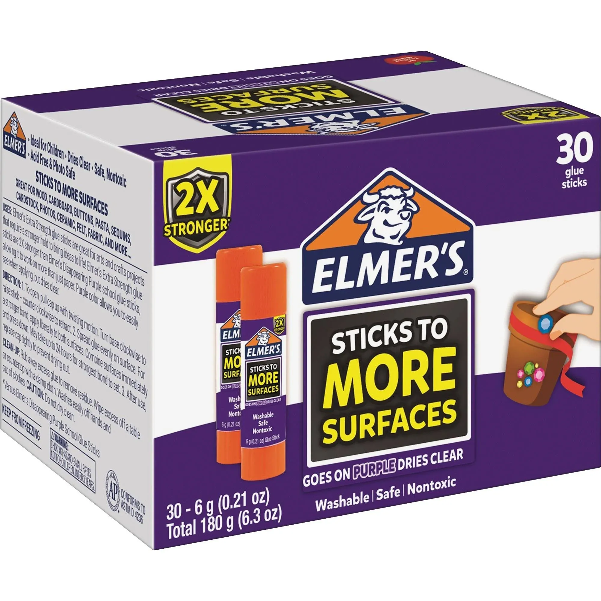 Elmer's Extra Strength Glue Sticks, 0.88 Ounces, 12 Count