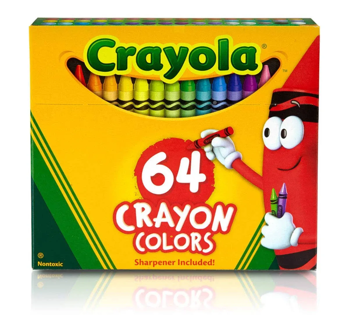 Crayola Crayon Set, 3-5/8", Permanent/Waterproof, 64/Bx, Assorted, Sold As 1 Box