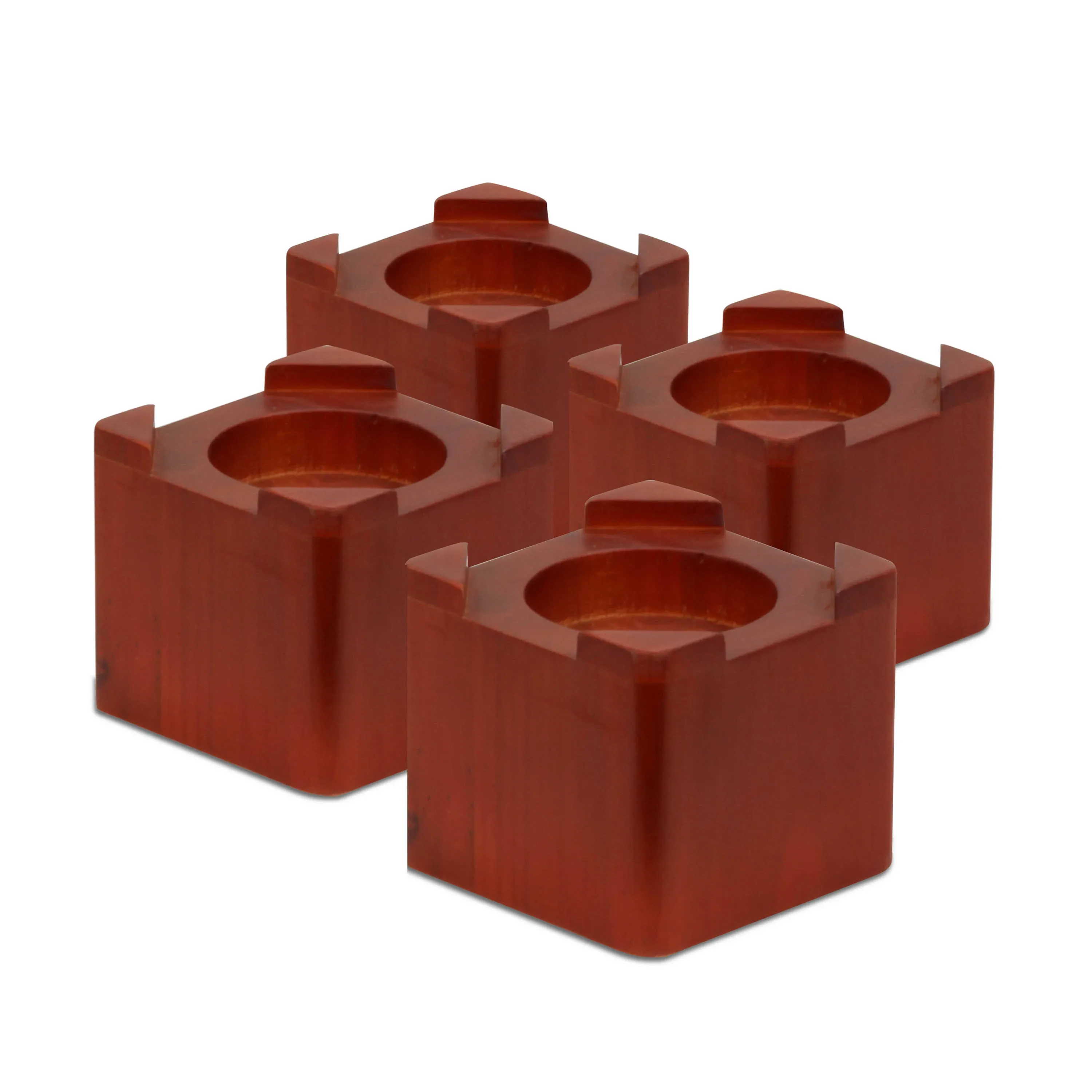 Honey Can Do Wood Bed Risers, Dark Cherry - 4 pack