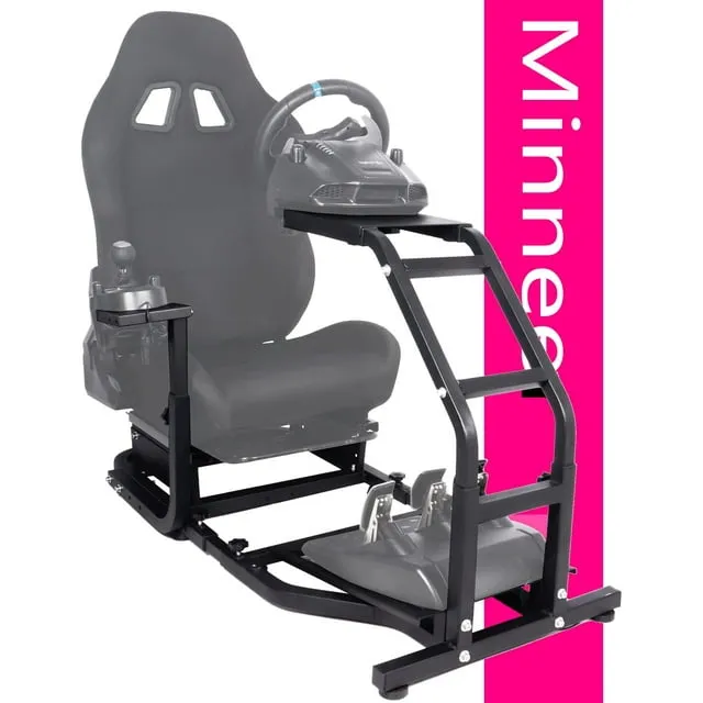 Minneer Racing Simulator Cockpit fit for Logitech G29, G27, G25, G923 Racing Wheel Stand Without Wheel,Pedals and seat