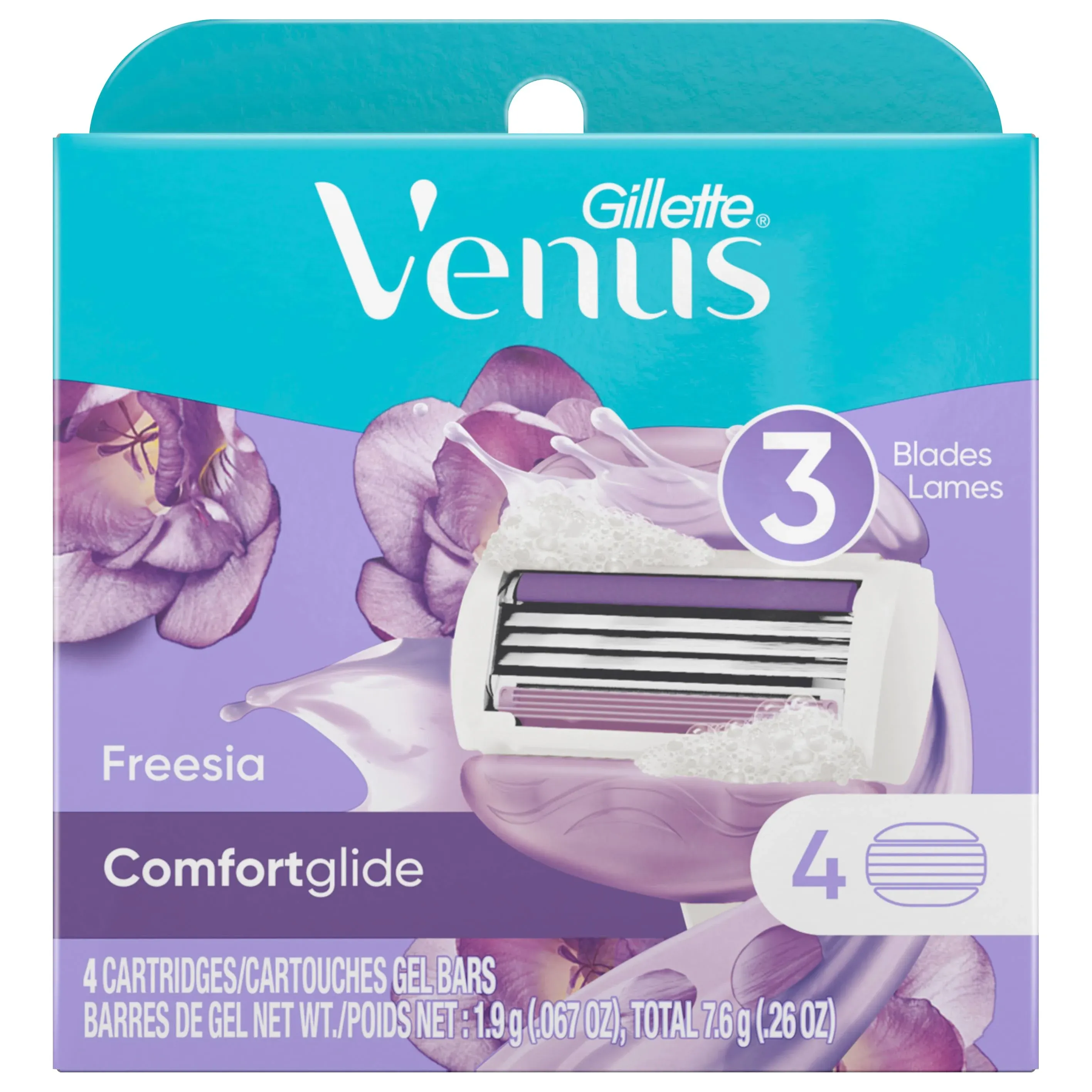 Gillette Venus ComfortGlide Freesia Razor Cartridges 4 ct Pack