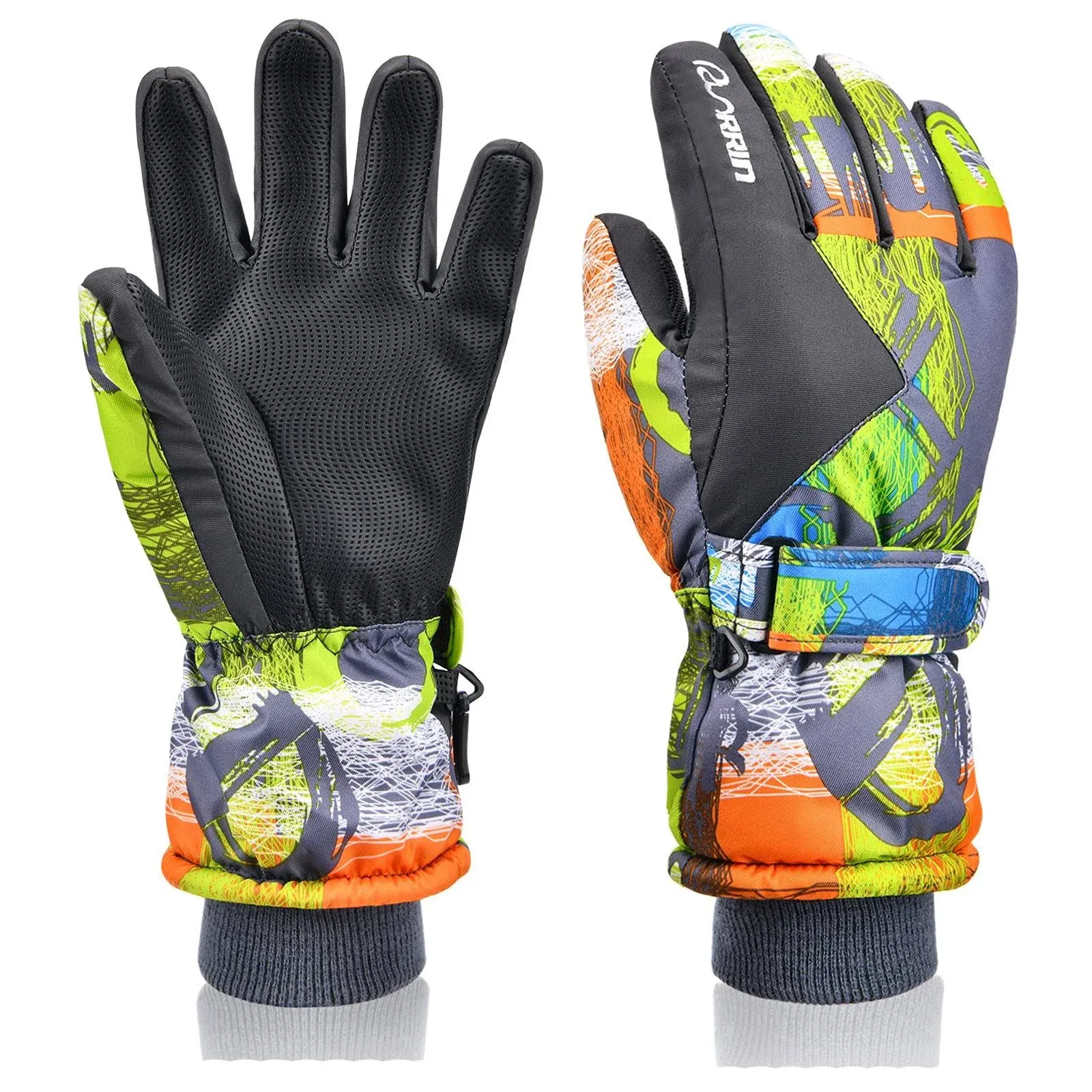 RunRRIn Ski Gloves, Winter Warmest Waterproof and Breathable Snow Gloves for ...