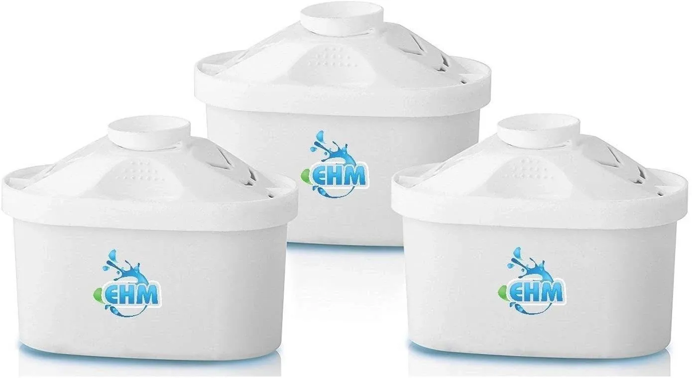 EHM 3 PACK Filter Replacement Cartridge Alkaline Mineral Water Ionizer Pitchers