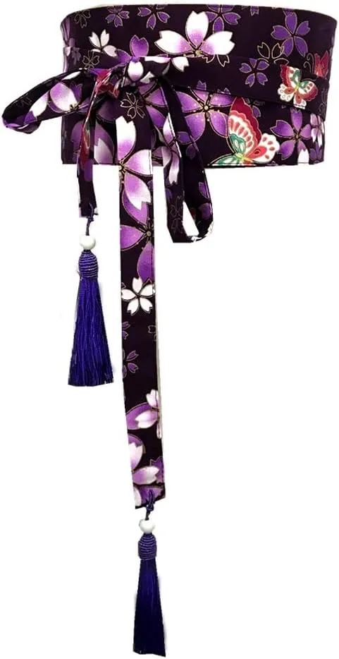 Japanese Yukata Kimono Obi With Tassel Belt Harajuku Waistband-Retro