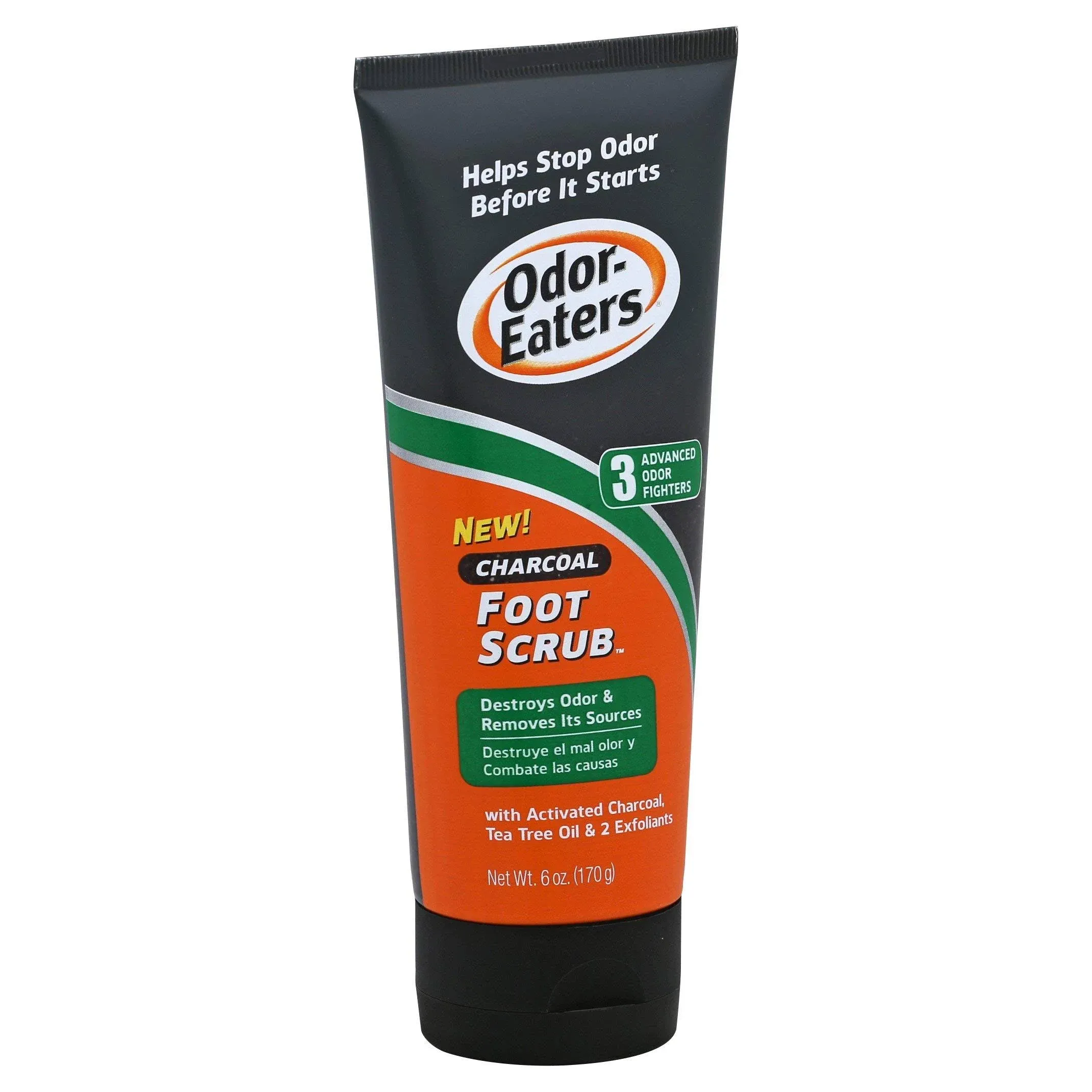 Odor Eaters Foot Scrub, Charcoal - 6 oz