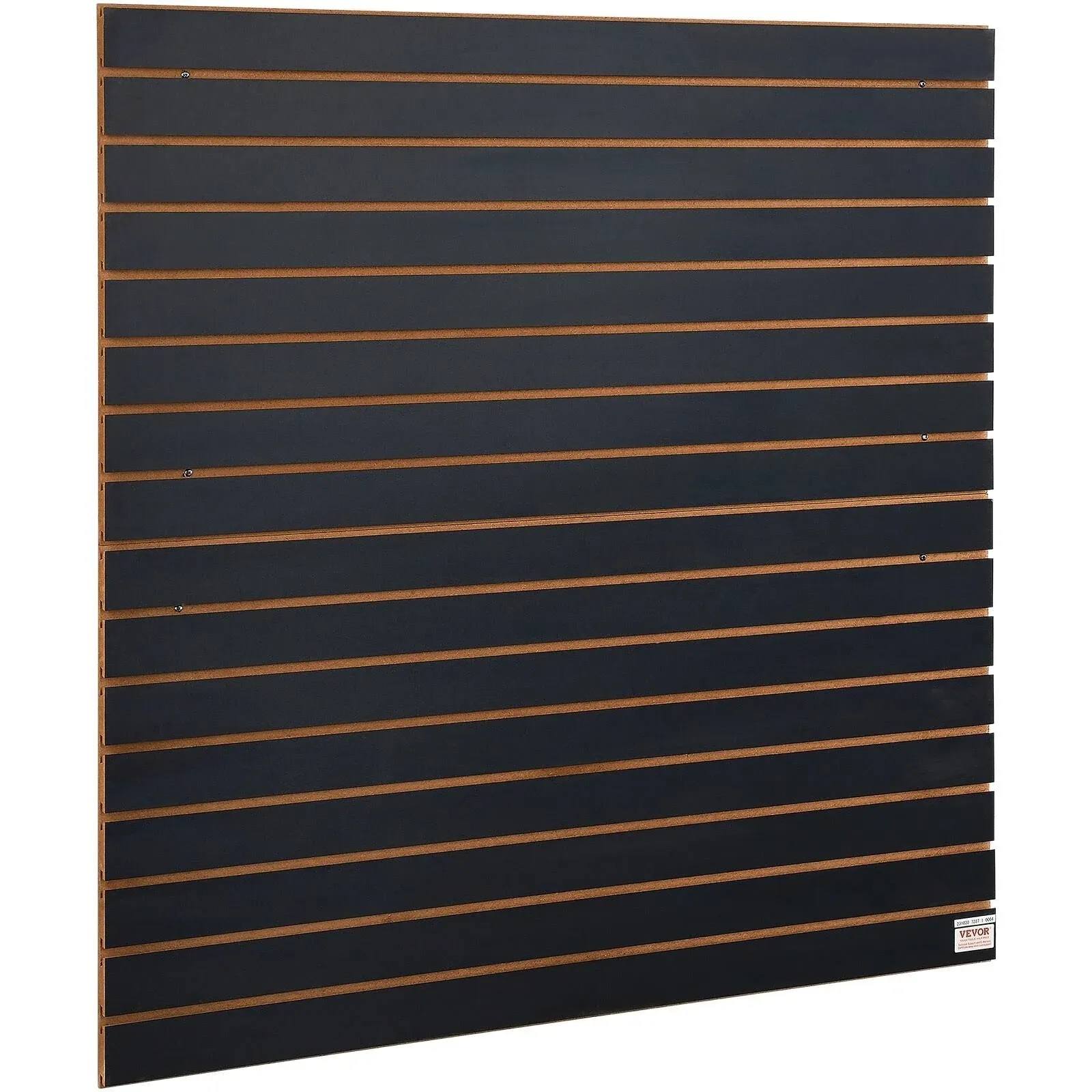 VEVOR Slatwall Panels, 4 ft x 2 ft Black Garage Wall Panels 24&quot;H x 48&quot;L (Set of 2 Panels), Heavy Duty Garage Wall Organizer Panels Display for Retail Store, Garage Wall, and Craft Storage Organization