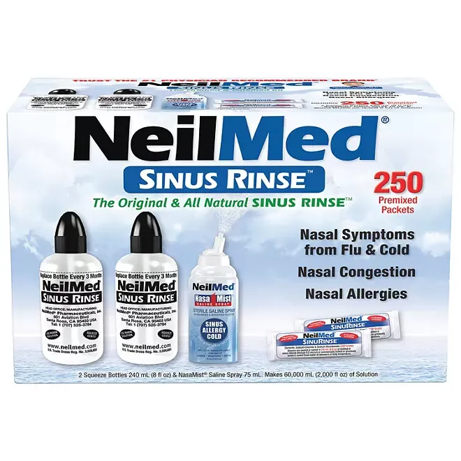 NeilMed Sinus Rinse - A Complete Sinus Nasal Rinse Kit, 50 count (Pack of 1)