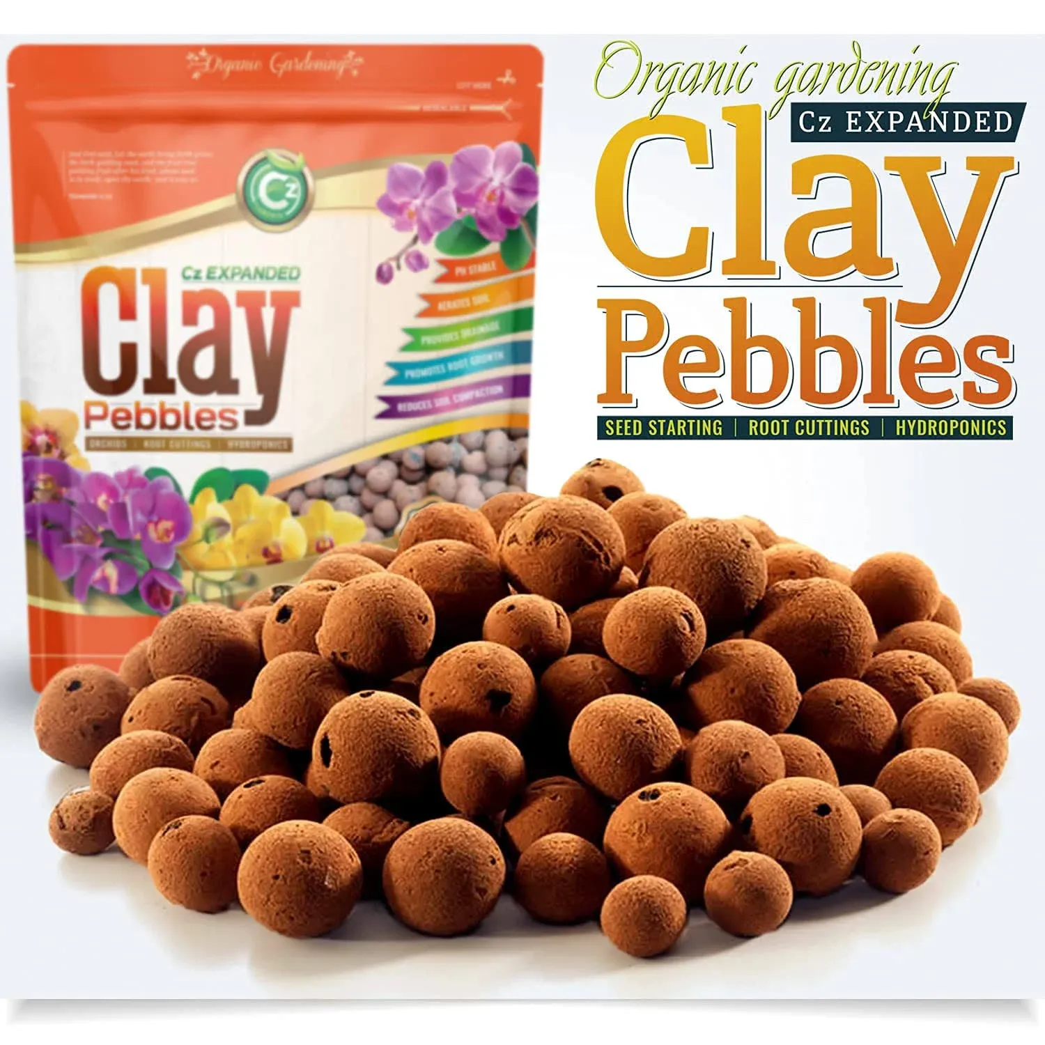 Organic Expanded Clay Pebbles Grow Media - Orchids • Hydroponics Aquaponics