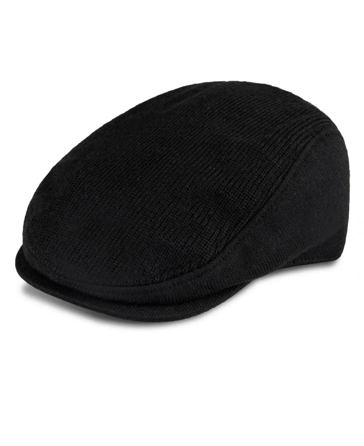 Levi's Men's Flat Top Ivy Cap with Sherpa Fleece Lining - Black - Size Small-Medium