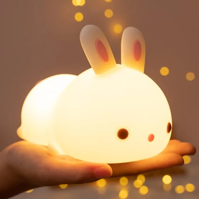 One Fire Bunny Night Light for Kids,Cute Lamp Girls Toddler Nursery Girls