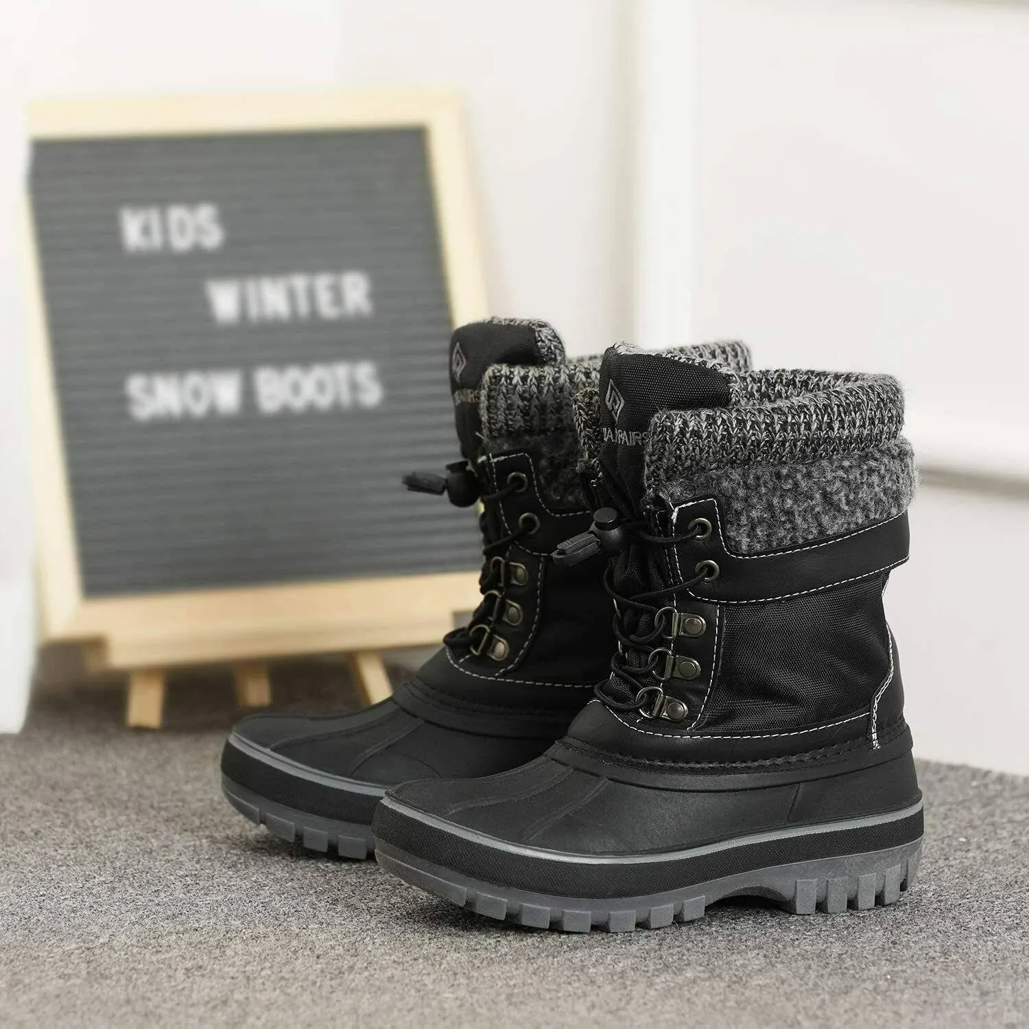 Dream Pairs Boys Girls Insulated Waterproof Winter Snow Boots