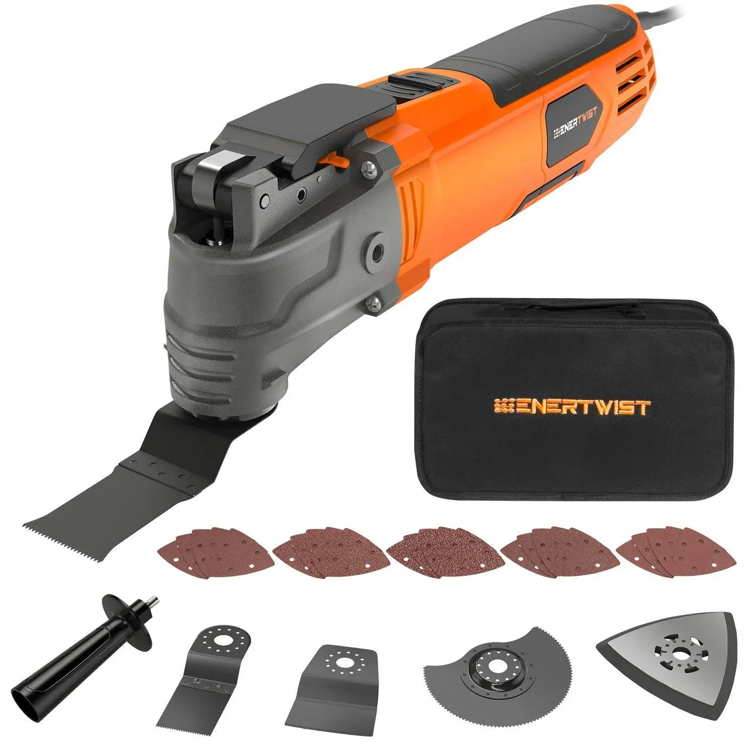 Enertwist Oscillating Tool, 4.2 Amp Oscillating Multitool Kit with 5° Oscillation ...