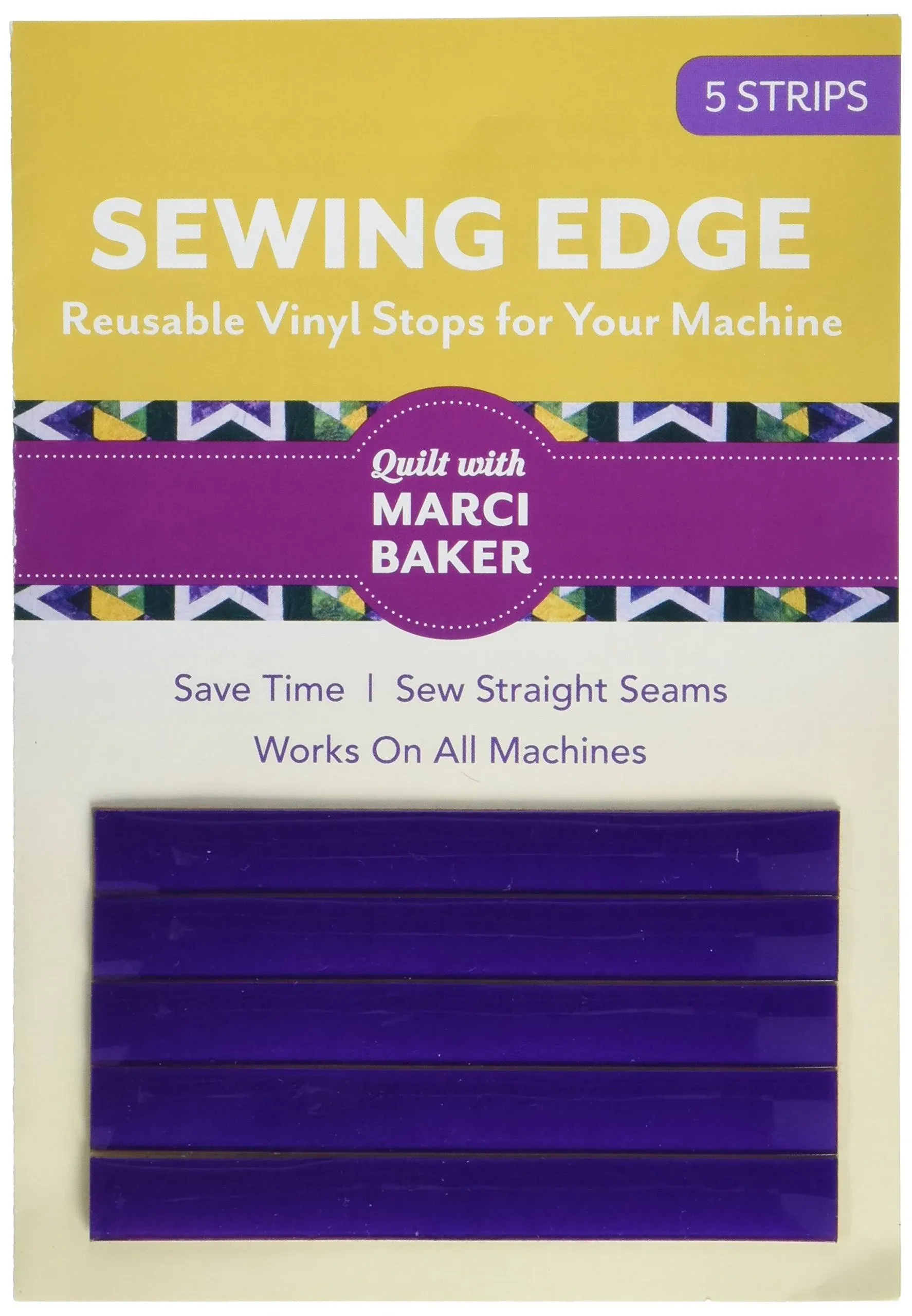 C&T Publishing Notions Sewing Edge Vinyl Stops Purple 5pc