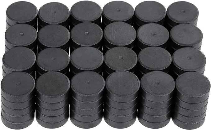 Anpro 120 Pcs Strong Ceramic Industrial Magnets Hobby Craft Magnets-11/16 inch (18mm) Round Magnet Disc for Refrigerator Button