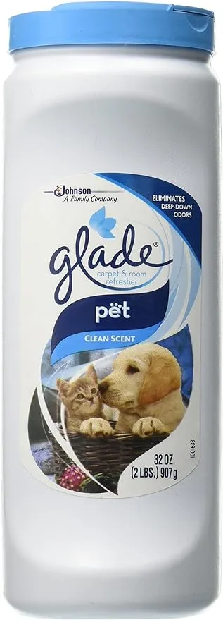 Glade Carpet and Room Refresher, Deodorizer for Home, Pets, and Smoke, Pet Clean Scent, 32 Oz