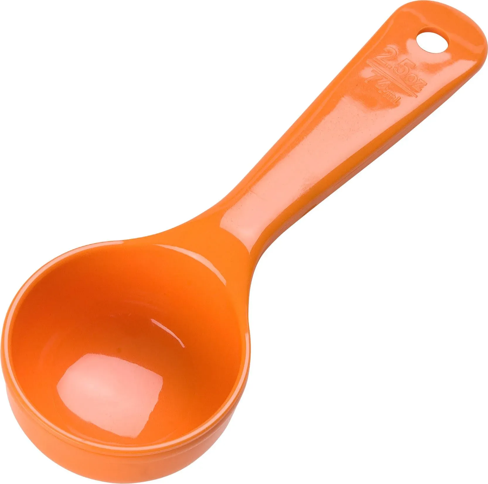 NEW Measure Miser Solid Short Handle 2.5 oz Orange Portion Spoon Cup #9524