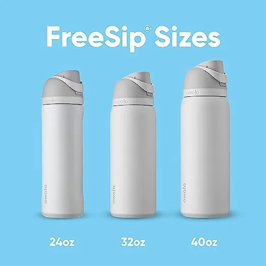 Owala FreeSip Insulated Stainless Steel Water Bottle with Straw for Sports, Travel, and School BPA-Free Sports Water Bottle, 32 oz, Denim