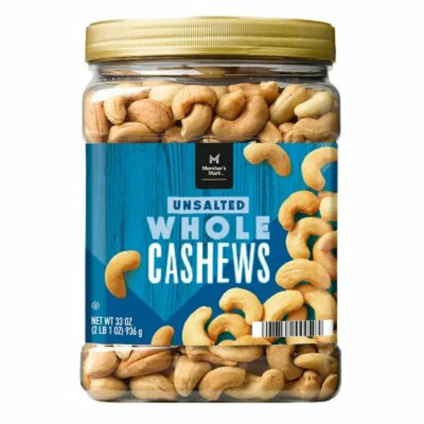 Member's Mark Unsalted Whole Cashews