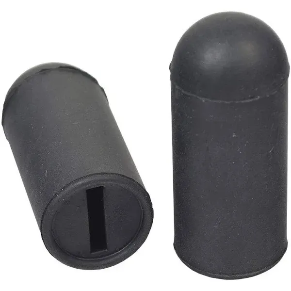 Black Rubber Tips for 5/8" Flat Invacare Style Wheelchair Wheel Locks 